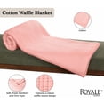 thumbnail image 6 of ROYALE LINENS Cotton Waffle Blanket - Breathable and Soft, Lightweight and Cozy Waffle Weave Bed Blanket for All Season (Full/Queen, Misty Rose), 6 of 9