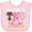 AD-Pink, variant on Inktastic 2nd Birthday Cute Owl 2 Year Old Girls Baby Bib