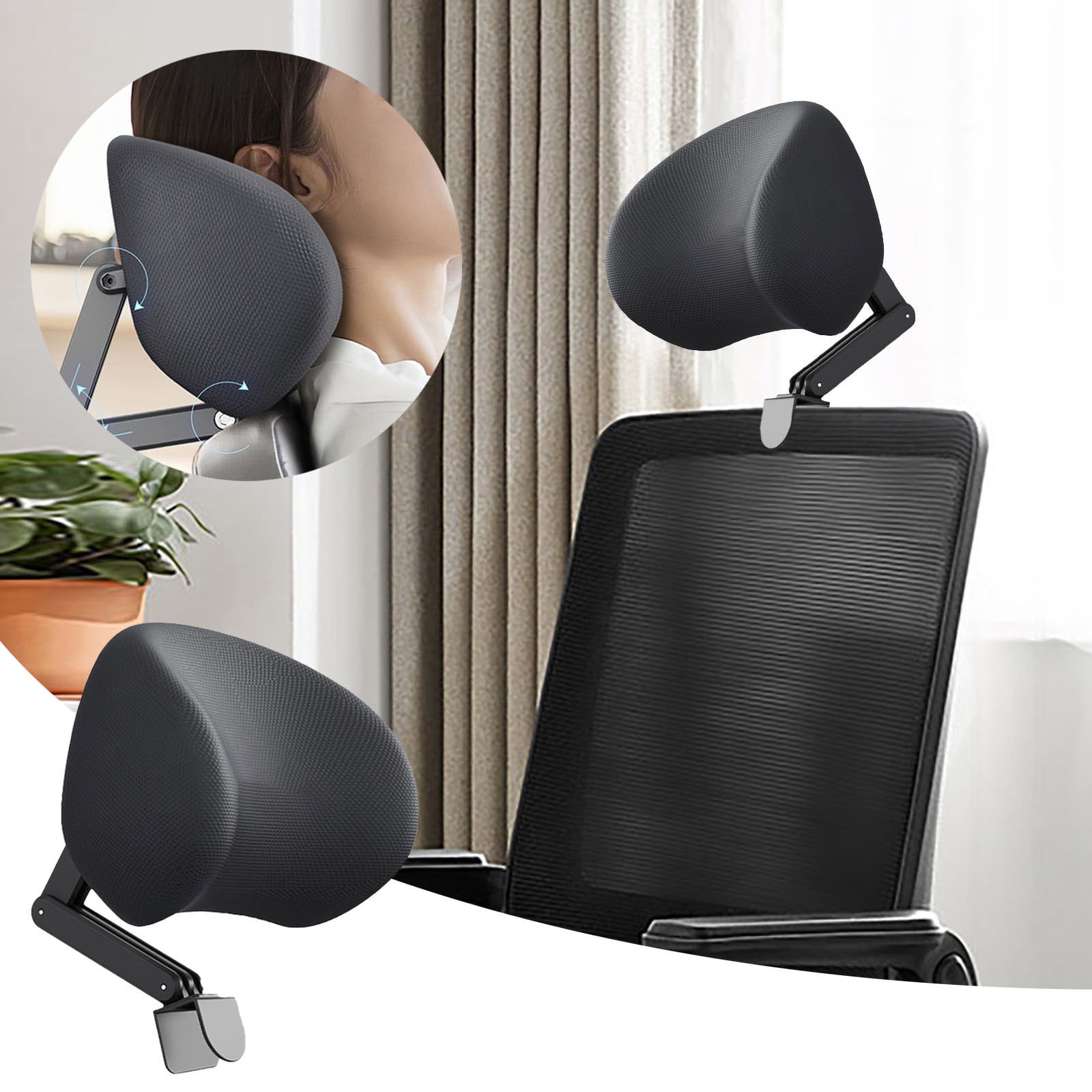Headrest Attachment For Chair Attachable Chair Head Rest Desk Chair Neck Support Elastic Sponge Head Pillow Adjustable Height And Angle Purpose Pillowcase for Wet Hair U Shaped Pregnancy Pillows