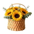 thumbnail image 3 of VMWMSSR Easter Handwoven Wicker Basket With Handles, Natural Rattan Storage Baskets, Decorative Storage Baskets For Wedding Easter Home Decor And Storage C-35cm, 3 of 4