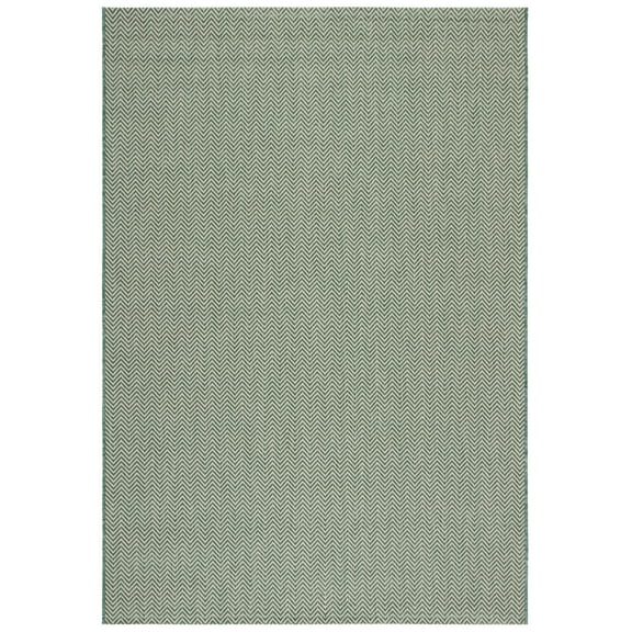 SAFAVIEH Courtyard Blazhe Chevron Indoor/Outdoor Area Rug, Dark Green/Beige, 2' x 3'7"