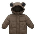thumbnail image 2 of Coerni Winter Coats Puffer Padded Jacket for Toddler Boys Girls Kids Light Outwear Cute Bear Ears with Hoods Clothing Toddler Lightweight Coat, 2 of 9