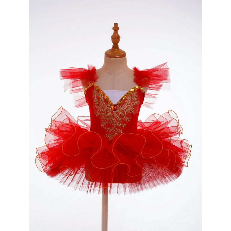 open lace back dress TOTTY TUTU RED – DANSE DE PARIS main image 0