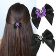 thumbnail image 2 of Bows Halloween Hair Clips Skull Head Hairpins Costume Hair Clips Girls Hairpin for Women Hair Accessories, 2 of 8