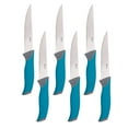 thumbnail image 4 of Oster Lindbergh 14 Piece SS Cutlery Set W/Color Stained Wood Block, Teal, 4 of 8