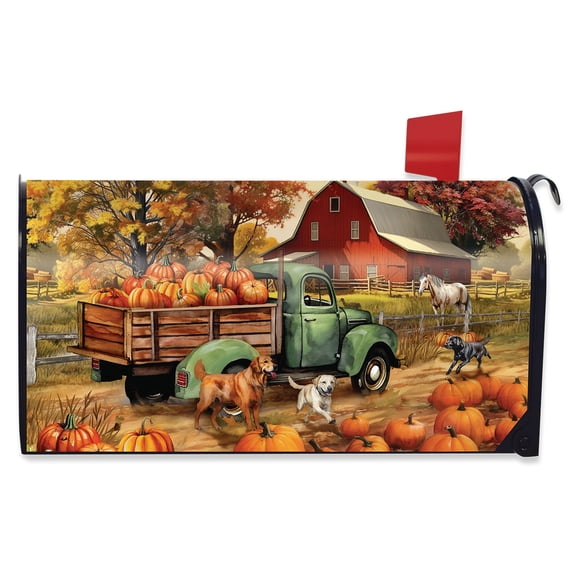 Briarwood Lane Fall Mailbox Cover - Standard Size - Autumn Farm For Fall Mailbox Cover