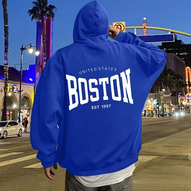 WILLBEST Sudadera con Capucha y Estampado De Letras para Hombre, Estilo Cómodo y Uso Diario Chica