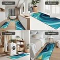thumbnail image 5 of Teal and Gold Marble Ink Swirls Pattern Kitchen Rugs Sets Of 3,Kitchen Runner Rugs Non Skid Washable,Decorative Kitchen Floor Mats for Kitchen,Sink,Laundry,17"x30"+ 17"x47" + 17"x59", 5 of 6
