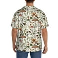 thumbnail image 3 of Sikiie Mushroom Garnish Men's Wrinkle Free Untucked Cuban Shirt Business Casual Button Down Shirts Short Sleeve ShirtSmall, 3 of 5