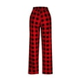 thumbnail image 3 of Mens Plaid Pajama Pants Big And Tall Red Bottoms Pants Cotton Baggy Holiday Plaid Pants Sleeping Loungewear, 3 of 5