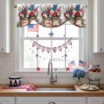 thumbnail image 3 of Vintage USA Flag Tie Up Valances Curtain, Adjustable Kitchen Independence Day Valances for Windows Decor, Rod Pocket Short Curtains Set for Bedroom/Bathroom, 42"x12", 3 of 9