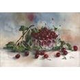thumbnail image 2 of Besedina, Anastasiia 32x23 White Modern Wood Framed Museum Art Print Titled - Vase with Wild Cherries, 2 of 4