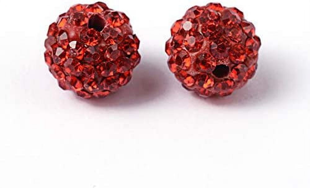 38in 12mm AB Red Disco Ball Bead w/ Bobbling Pirate Man