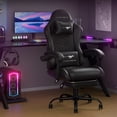 thumbnail image 2 of Auxe Gaxe Gaming Chairs for Adults with Footrest,Ergonomic PU Leather PC Gaming Chair,High Back Reclining Computer Desk Chair with Lumbar Support and Headrest, 2 of 9