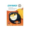 DYMO LT Iron-on Fabric Labels for LetraTag Label Makers, Black Print on White Labels, 1/2-inch x 6-1/2-foot Roll, Iron on