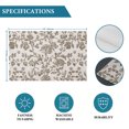thumbnail image 6 of Farmhouse Brown Placemats Set of 2, Vintage Flower Leaf Botanical Plant Washable Wipeable Table Mats for Dining Tables, Indoor Outdoor Kitchen Place Mats for Holiday Party Table Decor, 6 of 9
