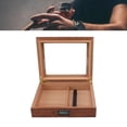 thumbnail image 1 of Caja De Almacenamiento De Puros, Forro De Fieltro Resistente A Los Arañazos, Caja Humidificadora De Puros Con Bisagra Integrada Para El Hogar, 1 of 7