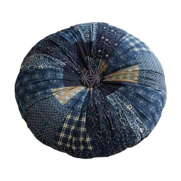 Cojín de suelo para sentarse, cojín decorativo para silla, cómodo puf, cojín de meditación para oficina, interior y exterior, sala de estar Azul oscuro