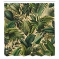 thumbnail image 4 of Ambesonne Green Shower Curtain, Modern Exotics Palm Tree Leaf, 69"Wx75"L, Khaki Teal Pastel Brown, 4 of 4