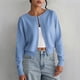 thumbnail image 1 of Cárdigan informal de mujer, de gran tamaño, color liso, para otoño/invierno, de manga larga, suéter, blusa, cárdigan, camisa de poliéster para mujer, 1 of 4