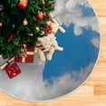 thumbnail image 5 of FMSHPON Funny Sky Flying Piggies Xmas Christmas Tree Skirt Stand Mat for Holiday Party Decoration Indoor Outdoor 36 inches, 5 of 6