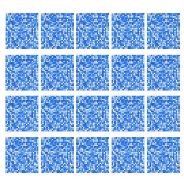 simhoa 20pcs Decorative Tile Stickers Self-Adhesive Tile Decal Waist Line Sticker Blue