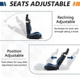 thumbnail image 6 of Universal Racing Seat with Adjustable Backet, Bucket Seat with Double Lock Slide for Universal Racing Simulator Cockpits, PU Leather (Black+Blue), 6 of 7