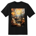 thumbnail image 2 of Plus Size Shirt for Women Black Tops for Women Short Sleeves Shirt for Women Oil Painting T Shirt Crewneck Shirt for Women XL, 2 of 5