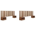 thumbnail image 1 of Pemberly Row Set of 2 Modern Wood King Headboard and Nightstands in Walnut, 1 of 8