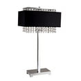 thumbnail image 1 of ORE International 733 Lampe de Table Carrée en Cristal de 28 Pouces, Noire, 27.5 Pouces x 9 Pouces x 15 Pouces, 1 of 2