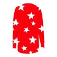 thumbnail image 4 of Womens Long Sweatshirts for Leggings Crew Neck Star Print Tops Fall Casual Loose Long Sleeve Pullover Shirts (Red L), 4 of 4