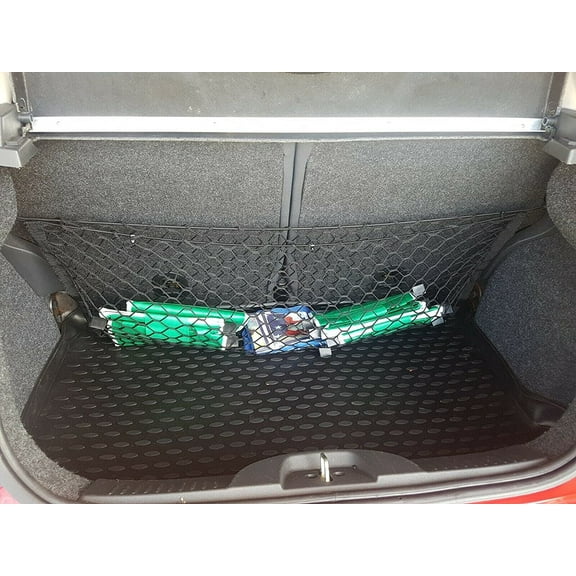 EACCESSORIES EA Trunk Organizer Cargo Net for Fiat 500 / 500c / 500e 2012-2020 Hatchback – Envelope Style Cargo Net for Hatchback – Premium Mesh Car Trunk Organizer Vehicle Carrier Storage