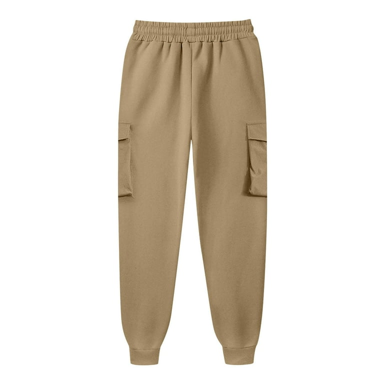 Brown Summer Pants for Men, Polyester Mens Trousers, Mens