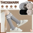 thumbnail image 2 of JIANFANG Fuzzy Socks for Women 3 Pairs Knee High Fluffy Soft Warm Stocking Cozy Slipper Plush Winter Long Christmas Socks, 2 of 6