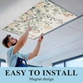 thumbnail image 6 of Green Coastal Fluorescent Light Covers, Eucalyptus Leaves Summer Beach Starfish Rustic Magnetic Light Covers for Ceiling Lights, Fluorescent Ceiling Shade for Classroom Bedroom Office 4x2Ft x 2PCS, 6 of 8