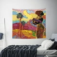 thumbnail image 4 of Balery Beautiful African Woman Tapestry Wall Hanging ,Tapestry Home Decoration Wall Tapestries,College Room Hostel Decorations Bedroom Living Room Dorm Decor 60x51in, 4 of 9