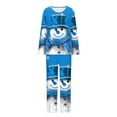 thumbnail image 4 of SwiftWear Cute Snowman Print Pajamas Set for Women Long Sleeve Tops and Pants 2 Piece Pjs Set Soft Sleepwear Christmas Nightwear 2XL, 4 of 6