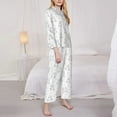 thumbnail image 3 of Goofa Heart Rabbit Printed Women’s 2 Piece Pajama Set Super,Pajamas Women's Long Sleeve Sleepwear Soft Button Down Loungewear Pjs Lounge Set Nightwear-Medium, 3 of 9