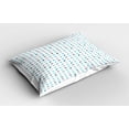 thumbnail image 2 of Ambesonne Industrial Pillow Sham 2 Pack, Gear Wheels Art Pattern, 36"x20", Sky Blue Seafoam, 2 of 3