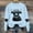 Light Blue, variant on Women's Sweatshirts Fashion Retro Cow Print Hoodless Sweatshirt Fall Blouses Winter Long Sleeved Sweat Shirt Pullover Tops