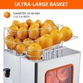 thumbnail image 3 of 120W Commercial Orange Juicer for 22-30 per Minute Machine Semi-Automatic Juicer Squeezer Extractor with Pull-Out Filter Box SUS 304 Tank PP Cover and 2 Collecting Buckets for Home Bar, 3 of 8