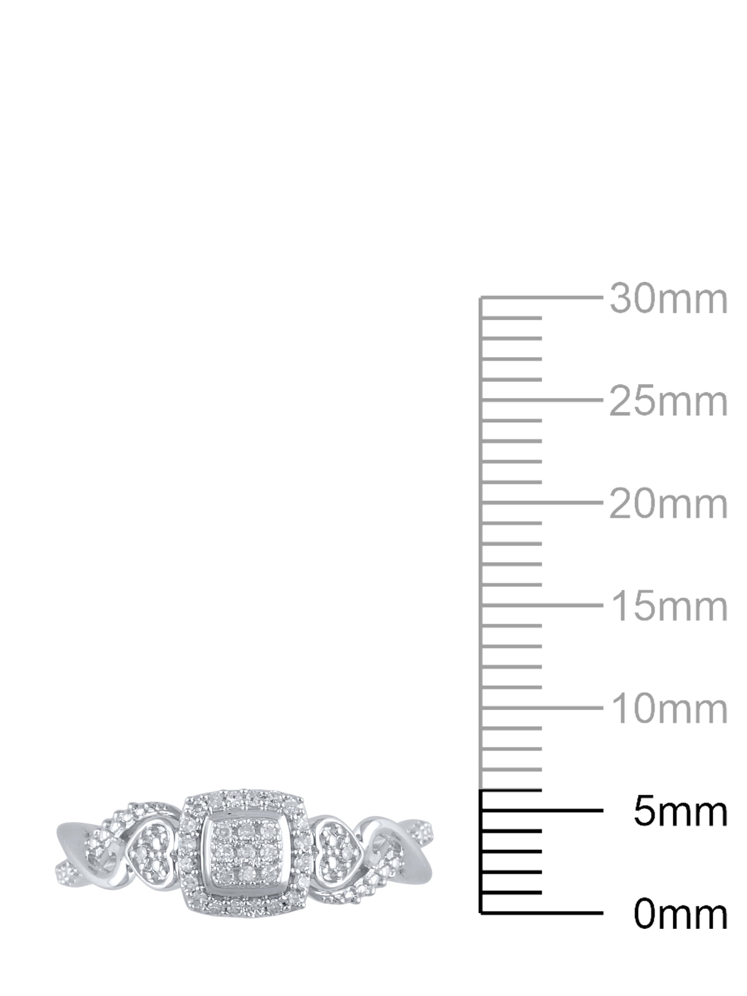 1/10 Ct (I3 Clarity, I-J Color) Hold My Hand Diamond Women's Ring in 925 Sterling Silver