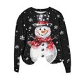 thumbnail image 4 of Craaazy Cozy Sweatshirt for Women Christmas Printed Loose Round Neck Long Sleeve Casual Tops Gifts, 4 of 6