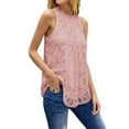 thumbnail image 3 of SySea Women Lace Crochet Sleeveless Tops Sexy Halter Hollow Out Nightout Tanks Blouse, 3 of 5