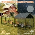 thumbnail image 3 of Roromall Large Chicken Coop Metal Chicken Run with Waterproof Cover Heavy Duty Walk-in Chicken House Outdoor Poultry Cage Playpen for Backyard Farm Durable and Spacious, 3 of 7