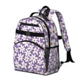 thumbnail image 2 of Purple Daisy Flower White Blooms Pattern Backpack for School,Cute School Bag,Schoolbag with Adjustable Shoulder Straps & Padded Back,15.25"x11.5"x5.25", 2 of 5