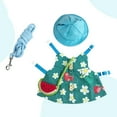 thumbnail image 3 of kusrkot Rabbit Vest Harness Bunny Clothes Mini Hat Bag for Chinchilla Hedgehog Blue, 3 of 4