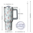 thumbnail image 2 of Light Blue Christmas Snowman and Tree Pattern Tumbler with Handle and Lid,40oz Double Wall Vacuum Insulated Tumbler,Cups Gift for Women and Men, 2 of 7