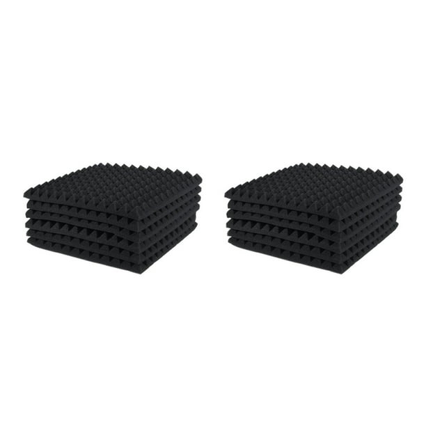 12 Piezas Paneles Acústicos, Tablero de Espuma para Estudio, Baldosas de Cuña de Cortafuegos Absorbentes de Sonido Que Ayudan Una Reducir El Eco Y El Ruido Innecesario
