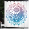 thumbnail image 4 of Ambesonne Peace Shower Curtain, Ying Yang Mandala, 69"Wx84"L, Pink Blue, 4 of 5